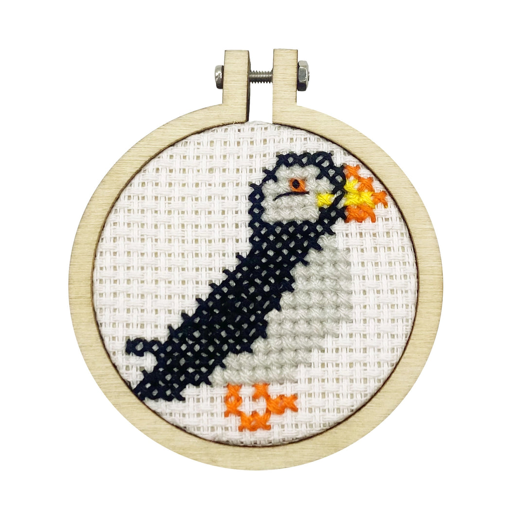 Mini Matchbox Cross Stitch Kit - I Puffin Love You