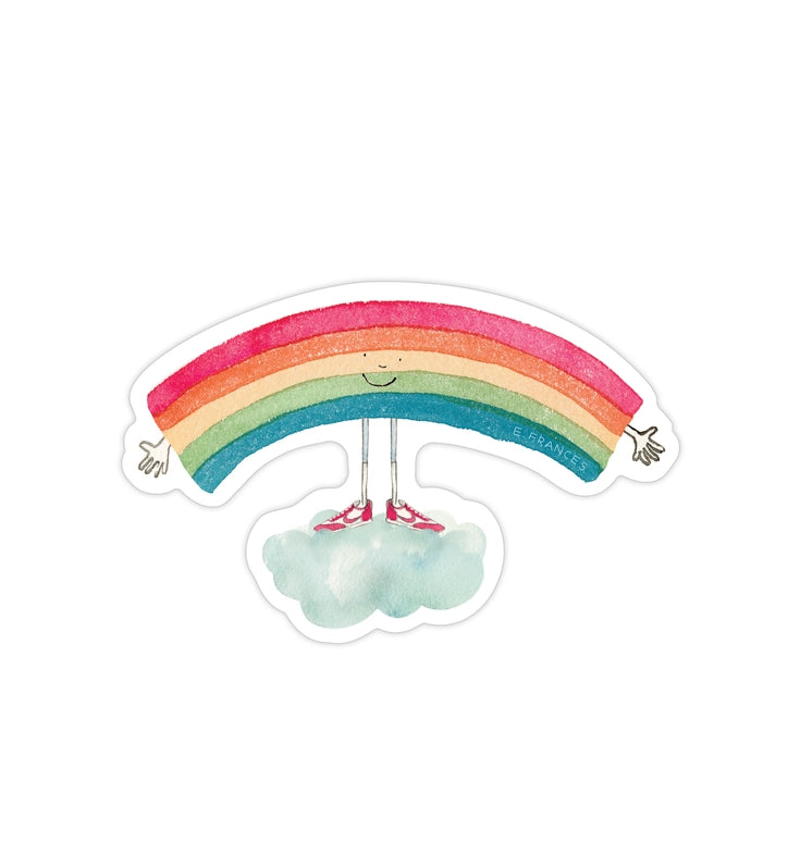 Rainbow Hug Vinyl Sticker