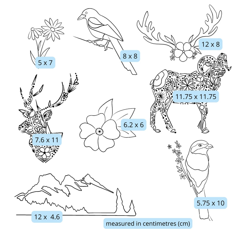 The Rockies Stick & Stitch Embroidery Patterns Set