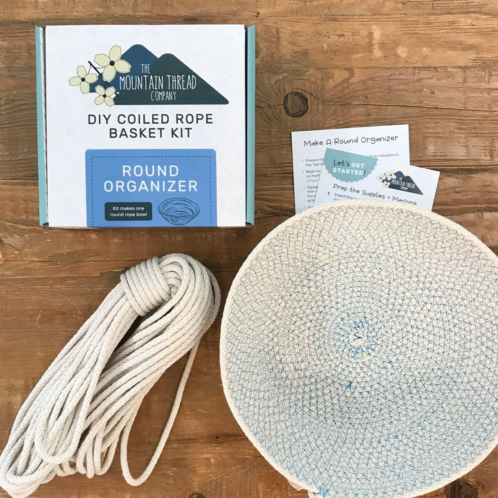 Roped Coil Basket DIY Kit - Round Organizer Bowl
