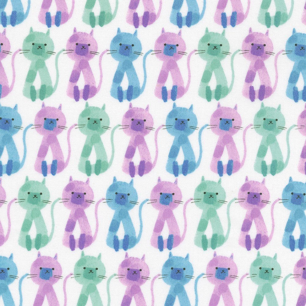 Japanese Cotton Fabric - Musings Cats (NK418D1)
