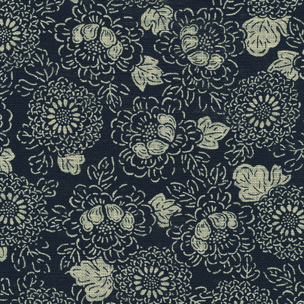 Nara Homespun :: Large Blossoms on Indigo (NHSD301)