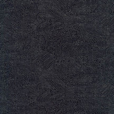 Nara Homespun :: Waves on Navy (NHS3D24)