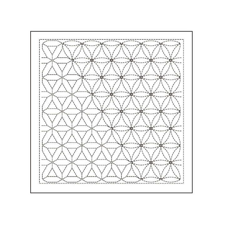 Traditional Sashiko Sampler -Hana-guruma (#H1120/2120)