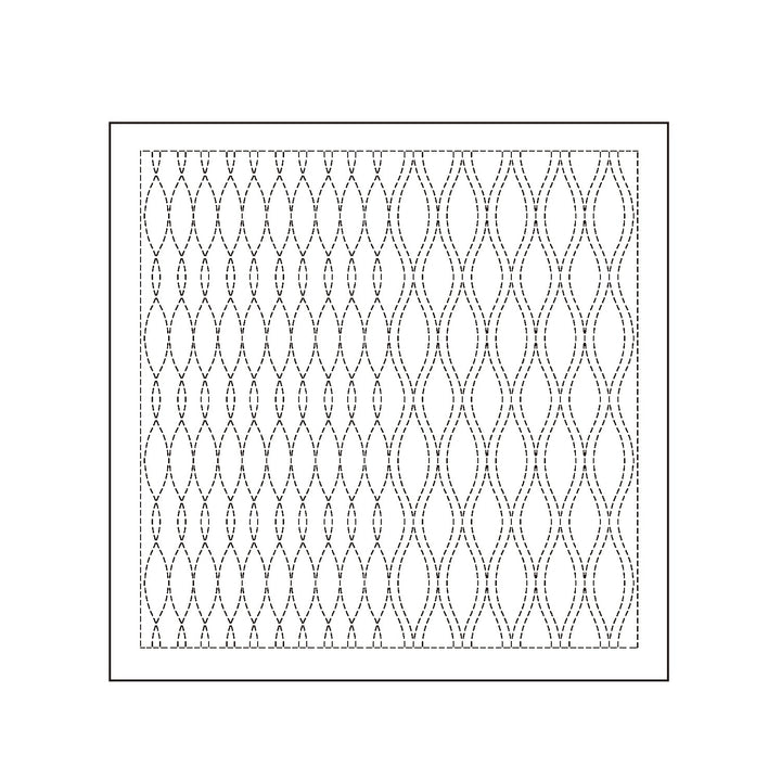 Traditional Sashiko Sampler -Tate-Waku (#H1121/2121)