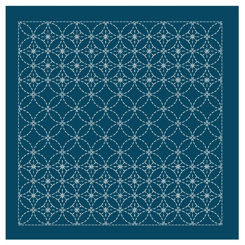 Traditional Sashiko Sampler - ShippoTsunagi (#H1136/2136)
