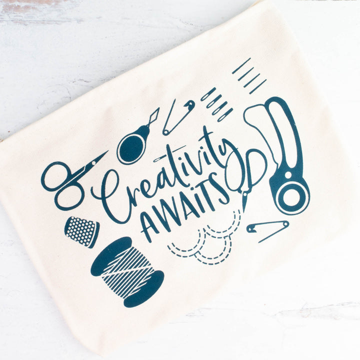 Snuggly Monkey Double Sided Project Bag