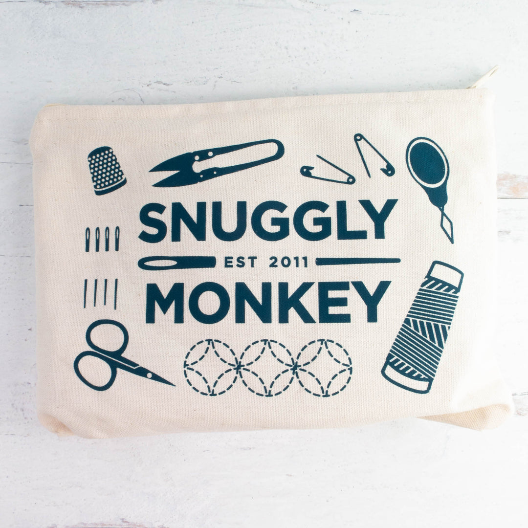 Snuggly Monkey Double Sided Project Bag