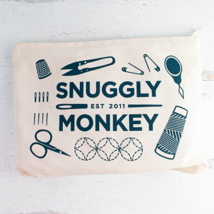 Snuggly Monkey Double Sided Project Bag