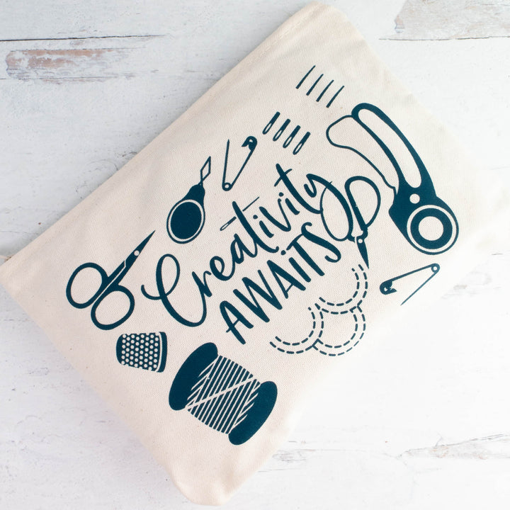 Snuggly Monkey Double Sided Project Bag