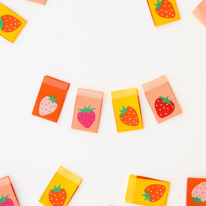 Strawberries Woven Labels