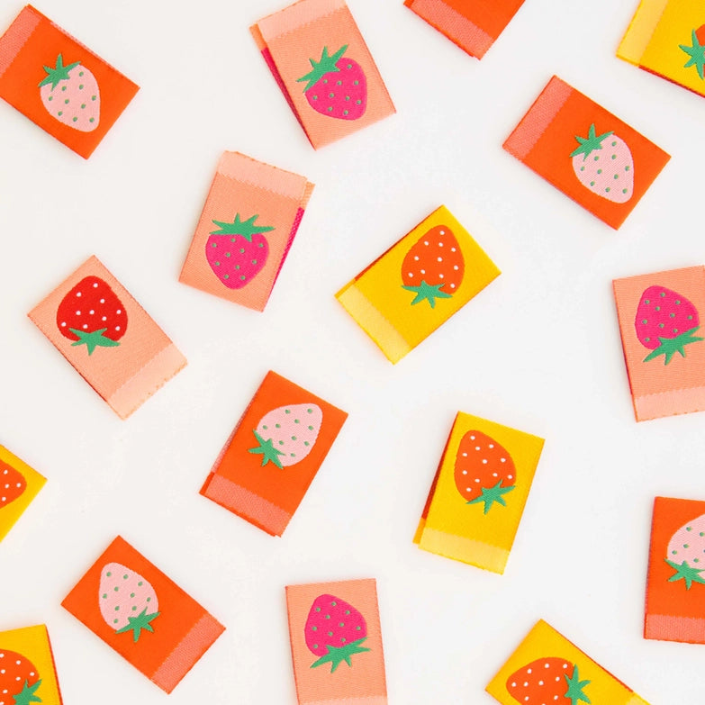 Strawberries Woven Labels
