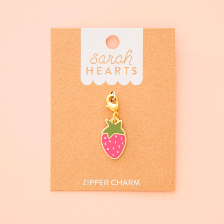 Strawberry Scissors Zipper Charm