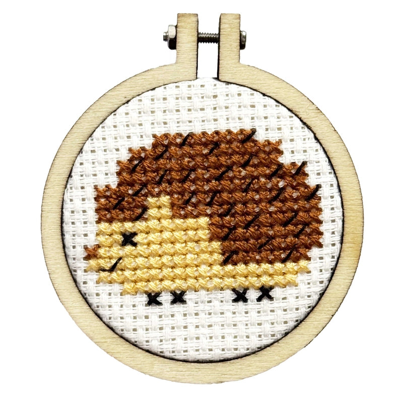 Mini Matchbox Cross Stitch Kit - Sending a HedgeHug