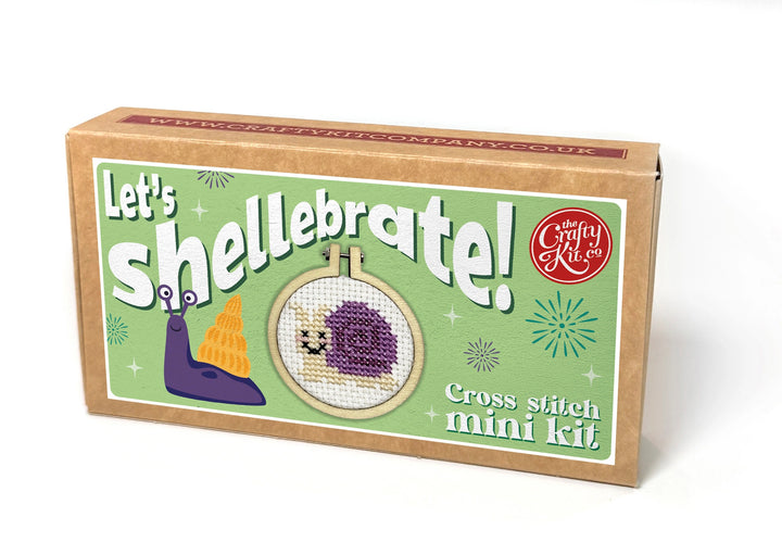 Mini Matchbox Cross Stitch Kit - Let's Shellebrate