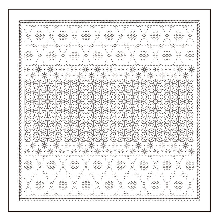Mixed Style Sashiko Stitching Sampler - Snow Crystal (1110 / 14110)