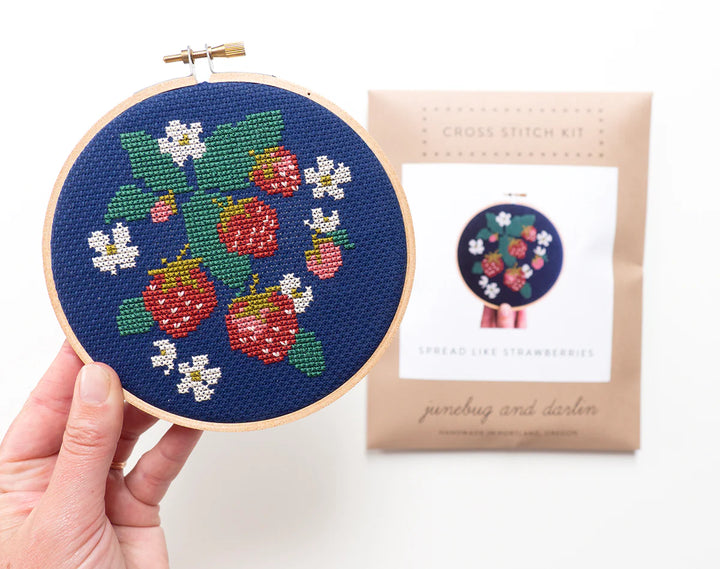 Spread Like Strawberries Cross Stitch Kit
