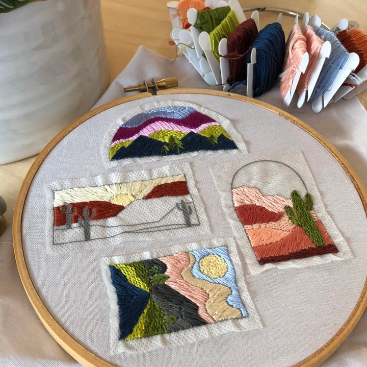 Landscape Stick & Stitch Embroidery Patterns