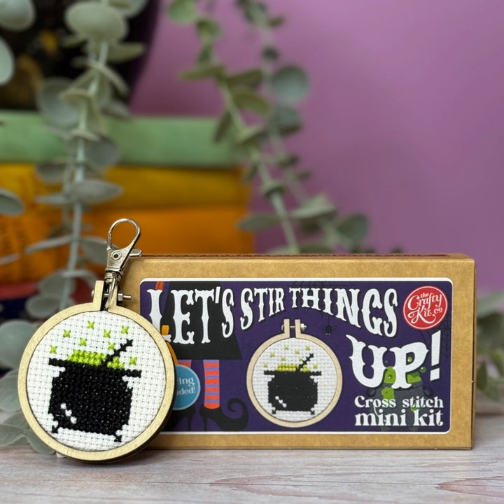 Mini Matchbox Cross Stitch Kit - Let's Stir Things Up!