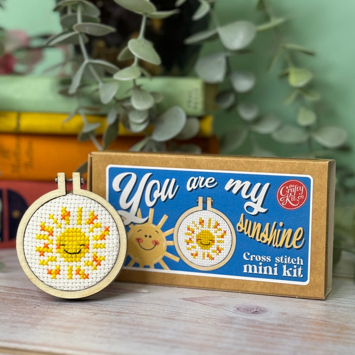 Mini Matchbox Cross Stitch Kit - You Are My Sunshine