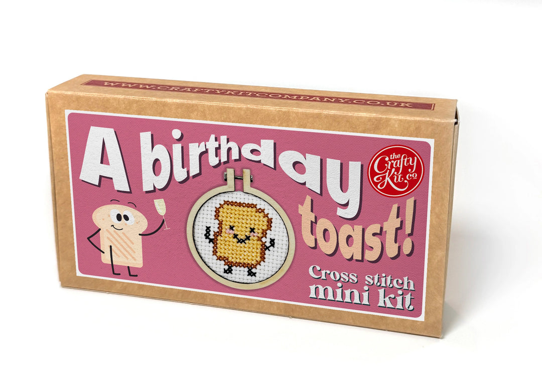 Mini Matchbox Cross Stitch Kit - A Birthday Toast