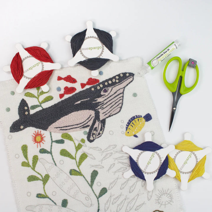 Trade Winds Belgian Linen Embroidery Panel