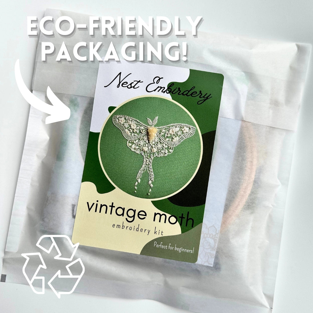 Vintage Moth Embroidery Kit