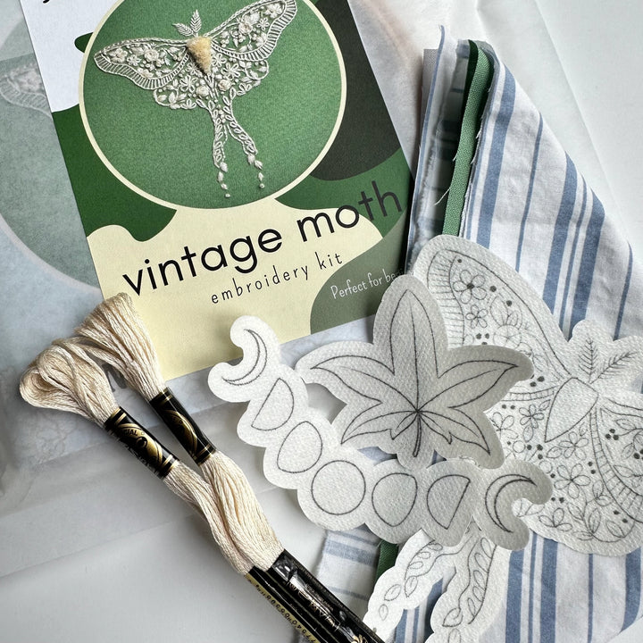 Vintage Moth Embroidery Kit
