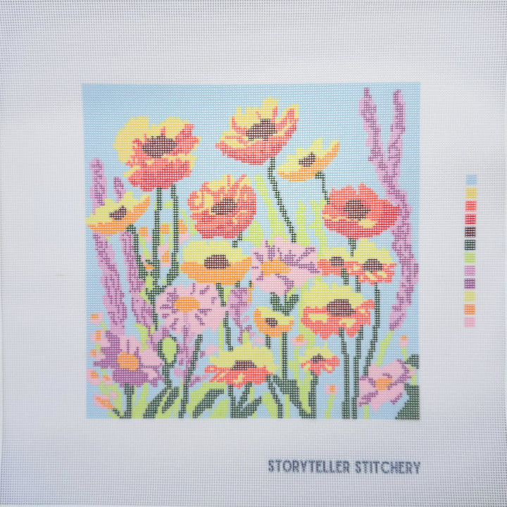 Modern Needlepoint Kit - Wildflowers