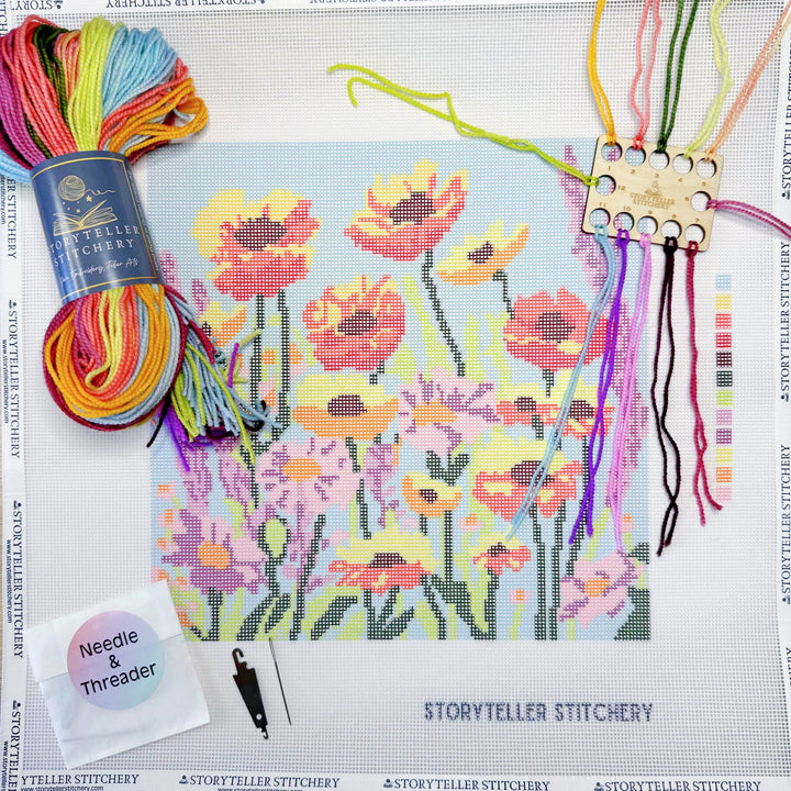Modern Needlepoint Kit - Wildflowers
