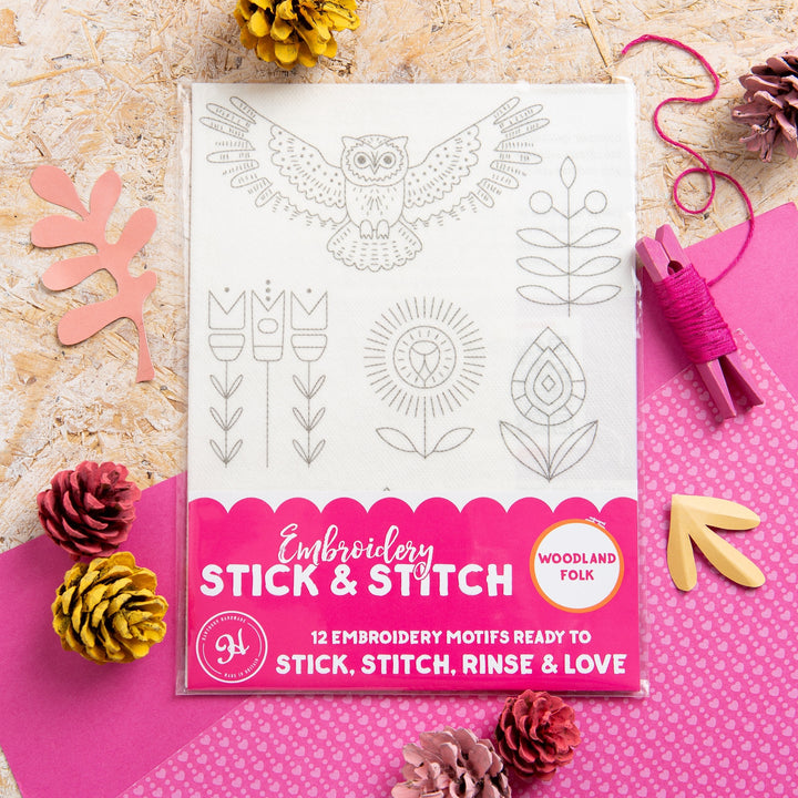 Woodland Folk Stick & Stitch Embroidery Patterns