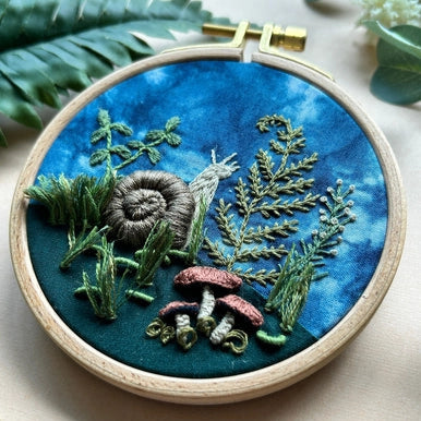 Woodland Snail 3D Raised Stitching Embroidery Kit