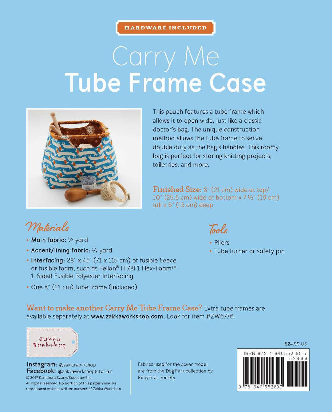 Carry Me Tube Frame Case Pattern & Hardware