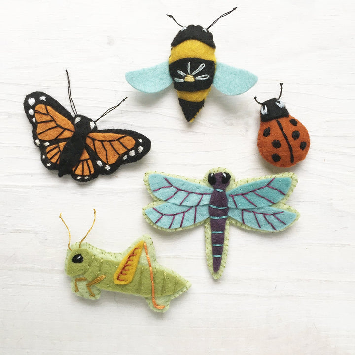 PDF Pattern - Insects Wool Felt Embroidery Pattern