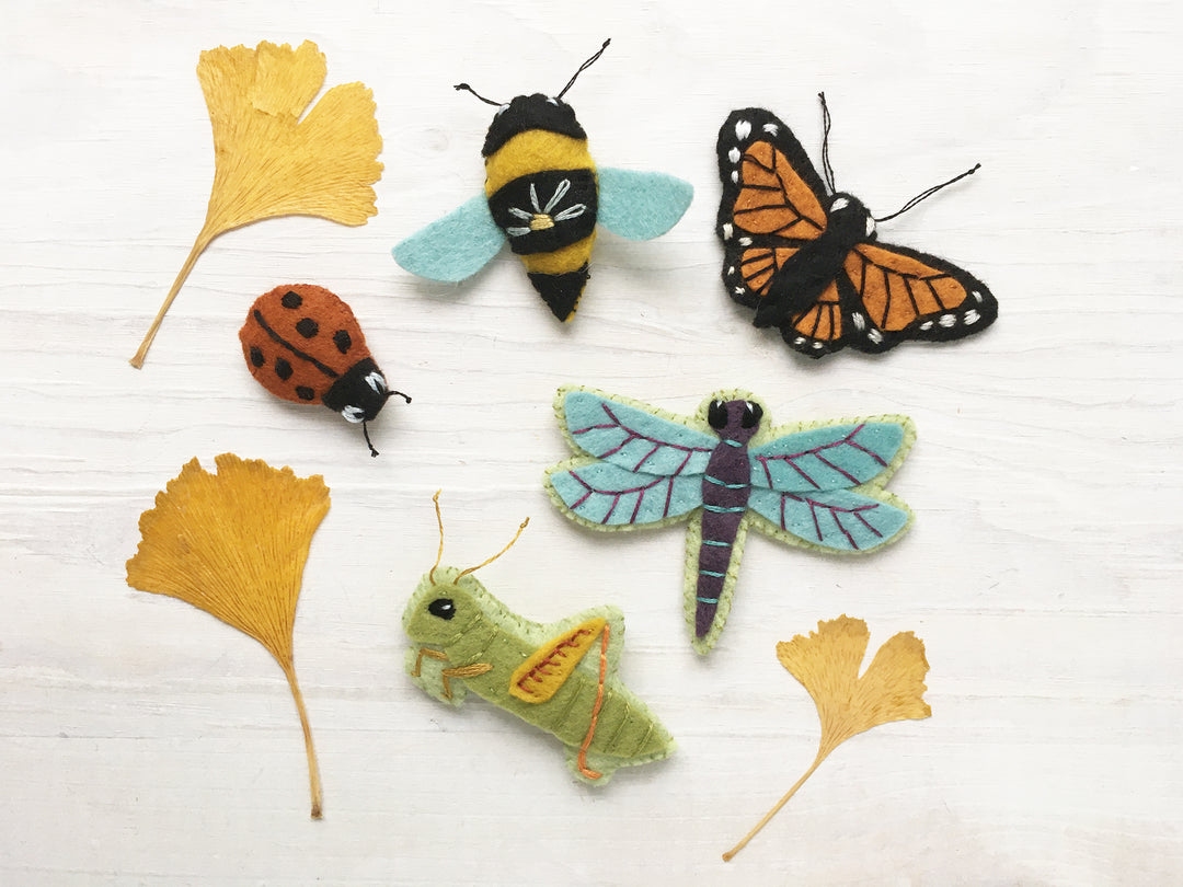 PDF Pattern - Insects Wool Felt Embroidery Pattern