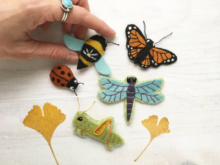 PDF Pattern - Insects Wool Felt Embroidery Pattern