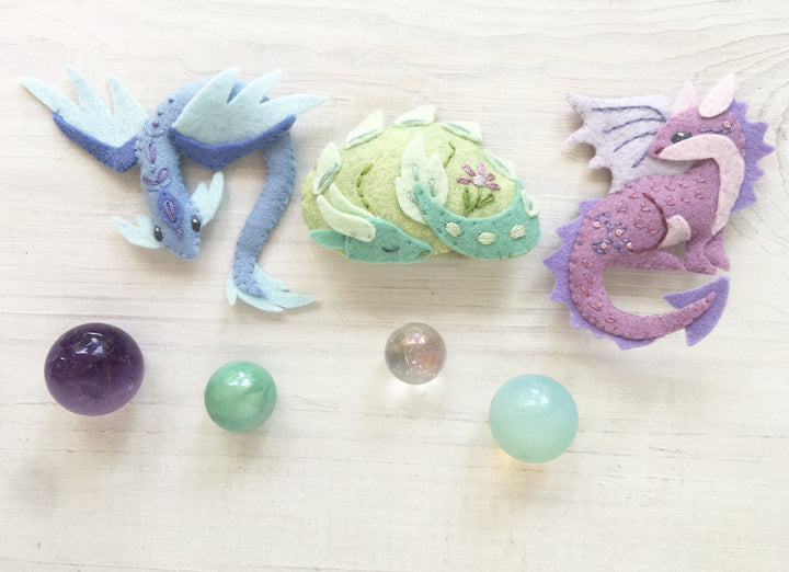 PDF Pattern - Dragons Wool Felt Embroidery Pattern