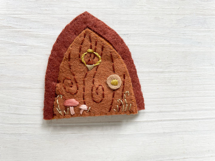 PDF Pattern - Secret Doors Wool Felt Embroidery Pattern