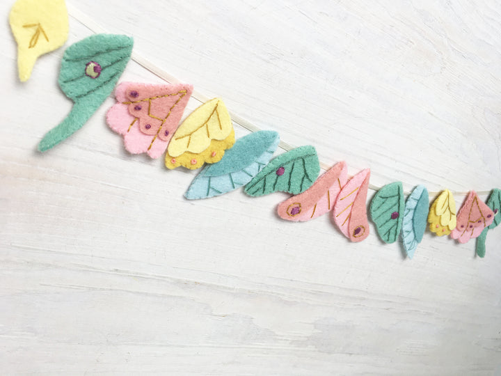 PDF Pattern - Butterflies Wool Felt Embroidery Pattern
