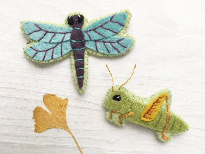 PDF Pattern - Insects Wool Felt Embroidery Pattern