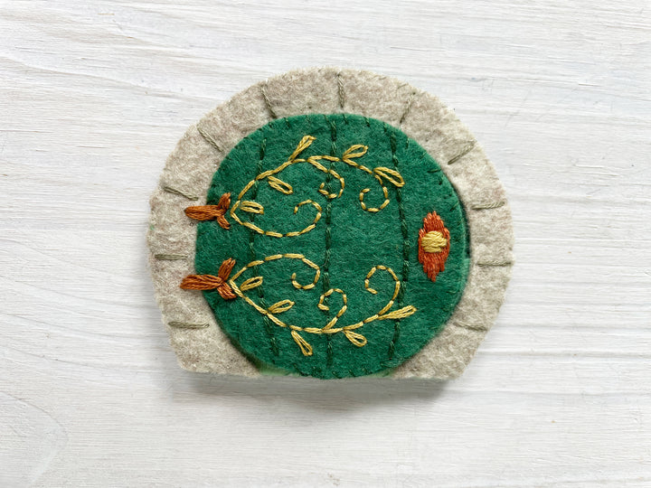 PDF Pattern - Secret Doors Wool Felt Embroidery Pattern