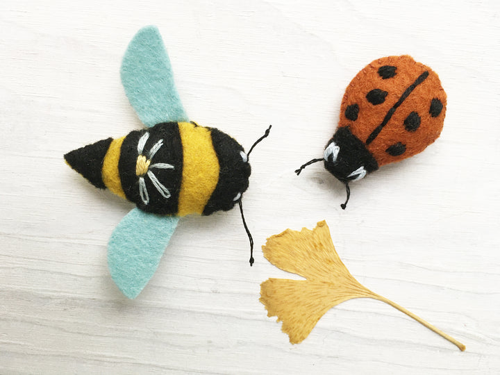 PDF Pattern - Insects Wool Felt Embroidery Pattern