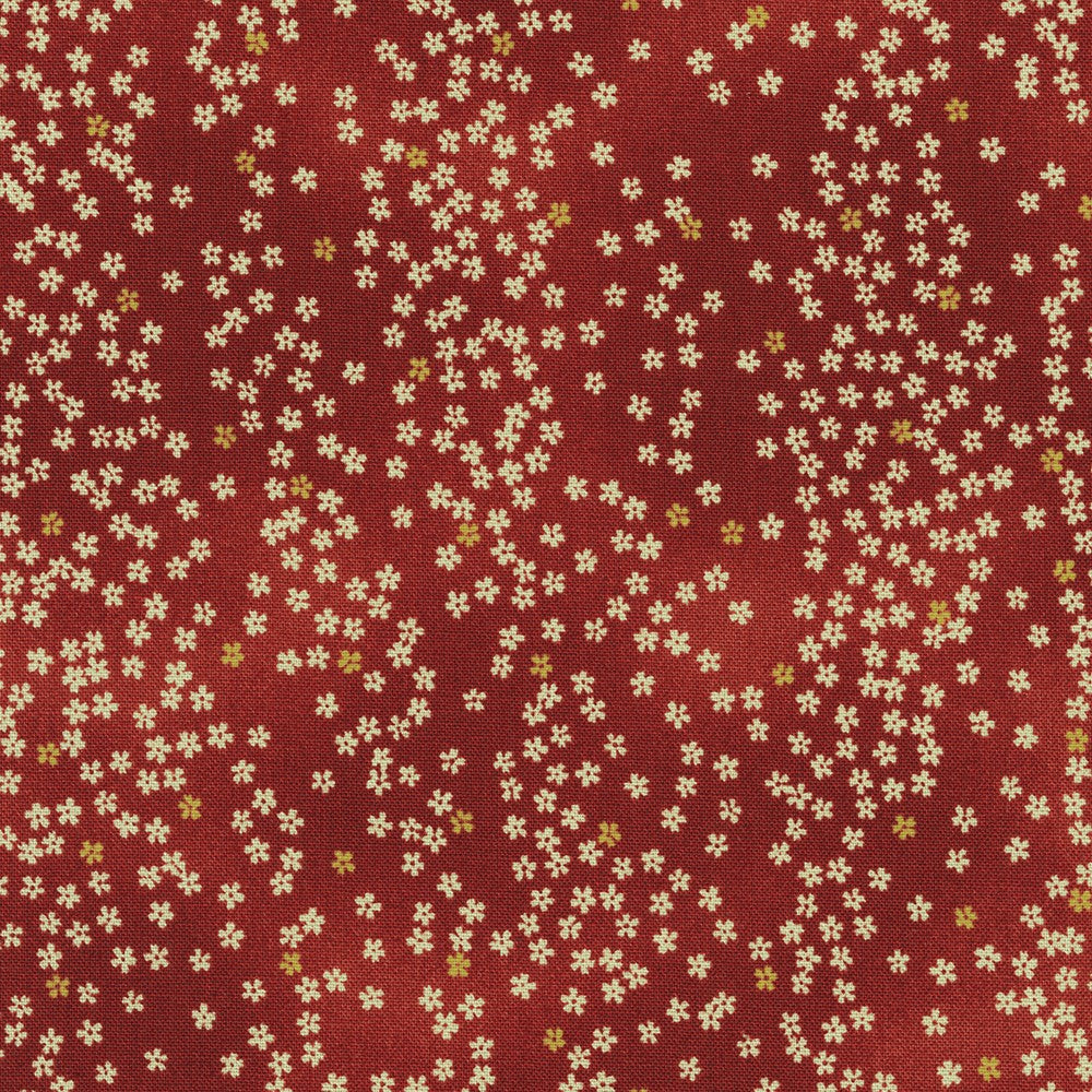 Sevenberry Kasuri : Blossoms on Red (SB34D24)