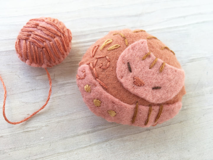 PDF Pattern - Kitties Wool Felt Embroidery Pattern