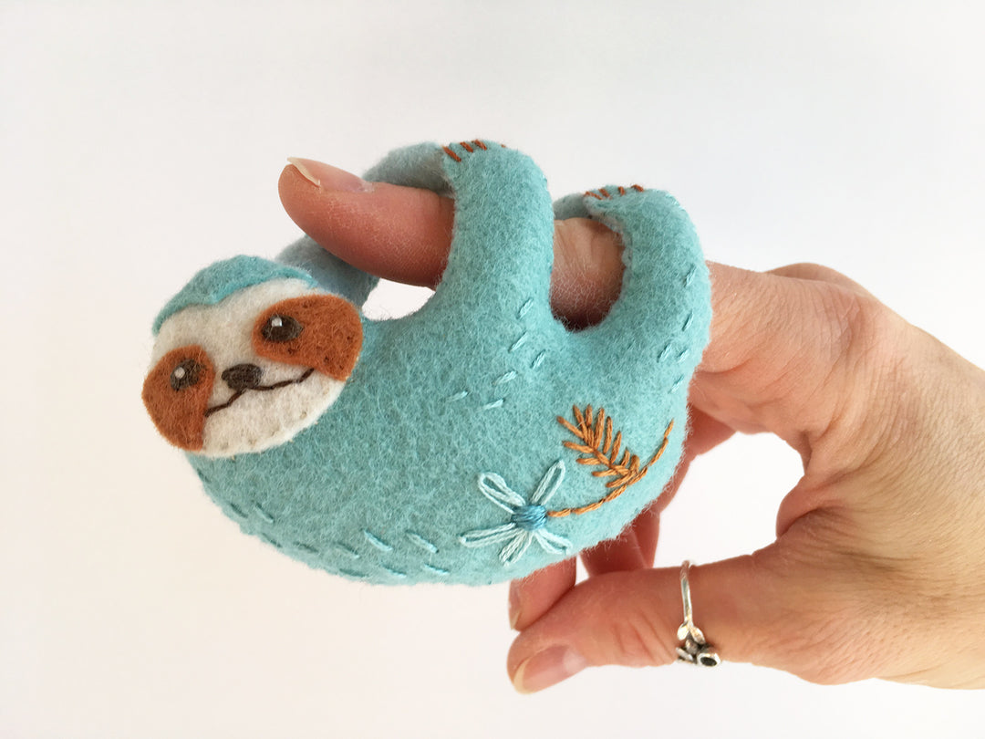 PDF Pattern - Sloths Wool Felt Embroidery Pattern