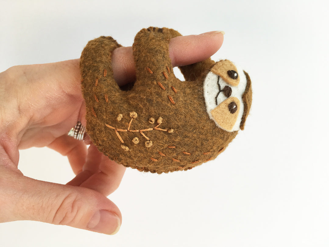 PDF Pattern - Sloths Wool Felt Embroidery Pattern