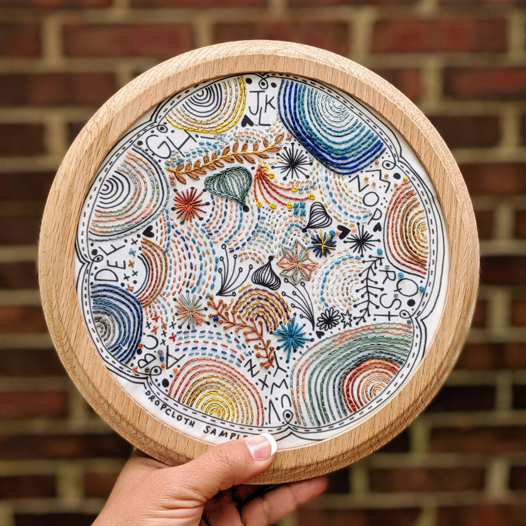 Dropcloth Embroidery Samplers :: Disco Nap Sampler Patterns - Snuggly Monkey