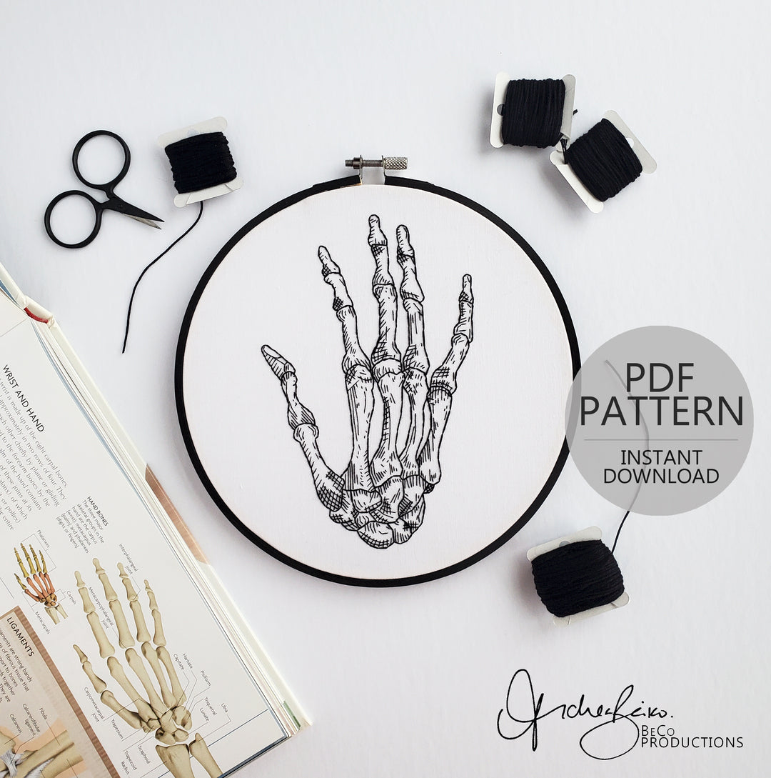 PDF PATTERN - Skeletal Hand by BeCo Productions