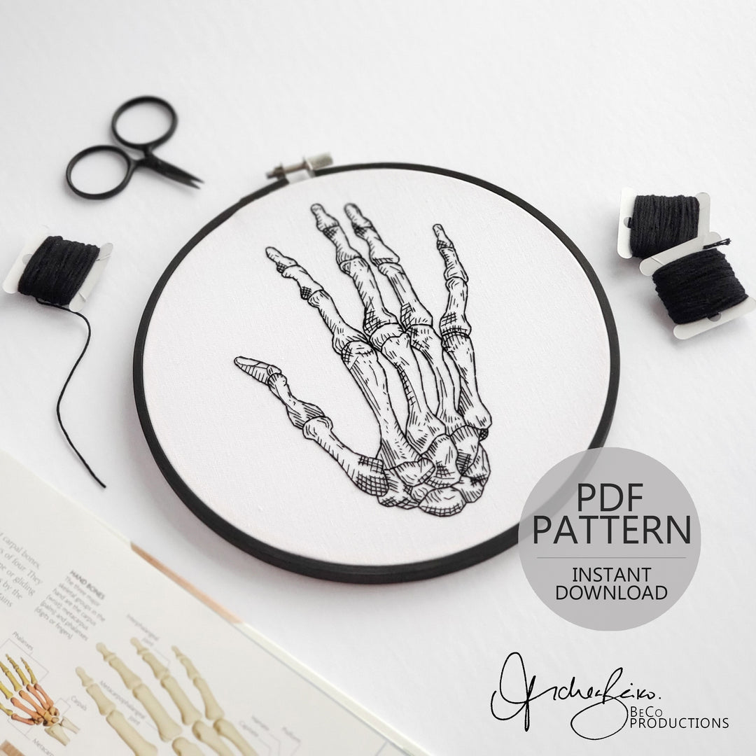 PDF PATTERN - Skeletal Hand by BeCo Productions