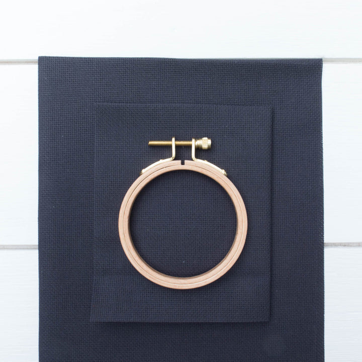 20 ct Aida Cross Stitch Fabric - Charcoal Fabric - Snuggly Monkey